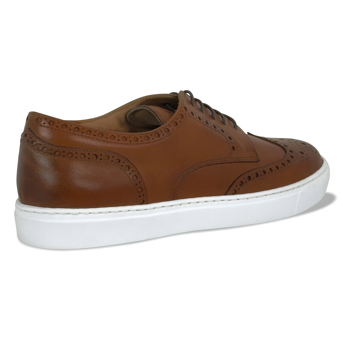 Men's Don Giovanni Wingtips - Cognac w/ White Sole
