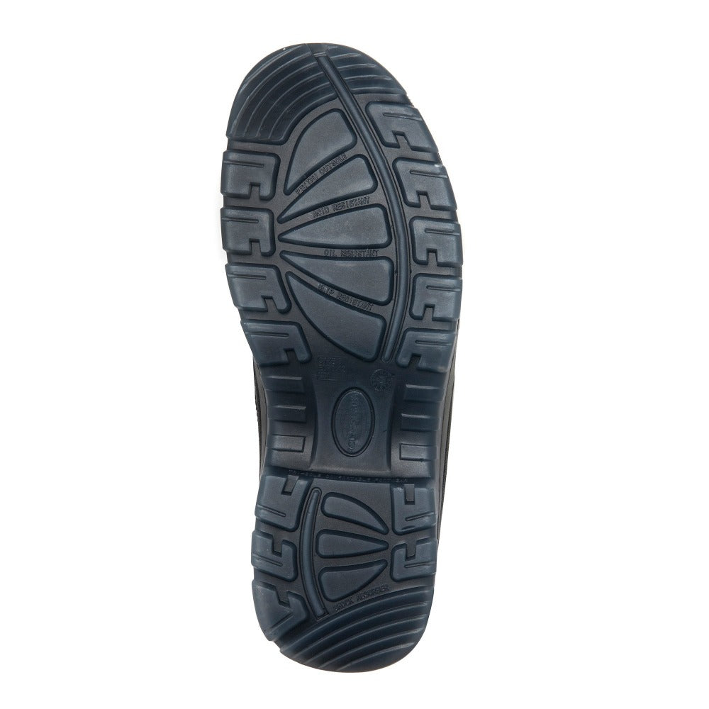 Crisson Black Zip-Side Steel Toe Leather Work Boots